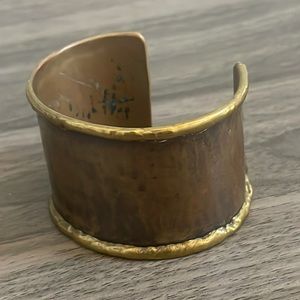 Vintage Modernist Brass Cuff Bracelet